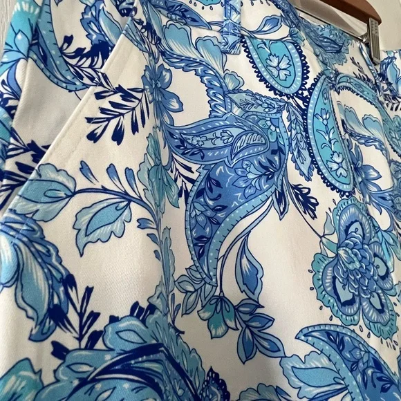 Boston Proper pull on pants w/stretchy waist with ankle slits & pockets. 16 - Picture 3 of 9